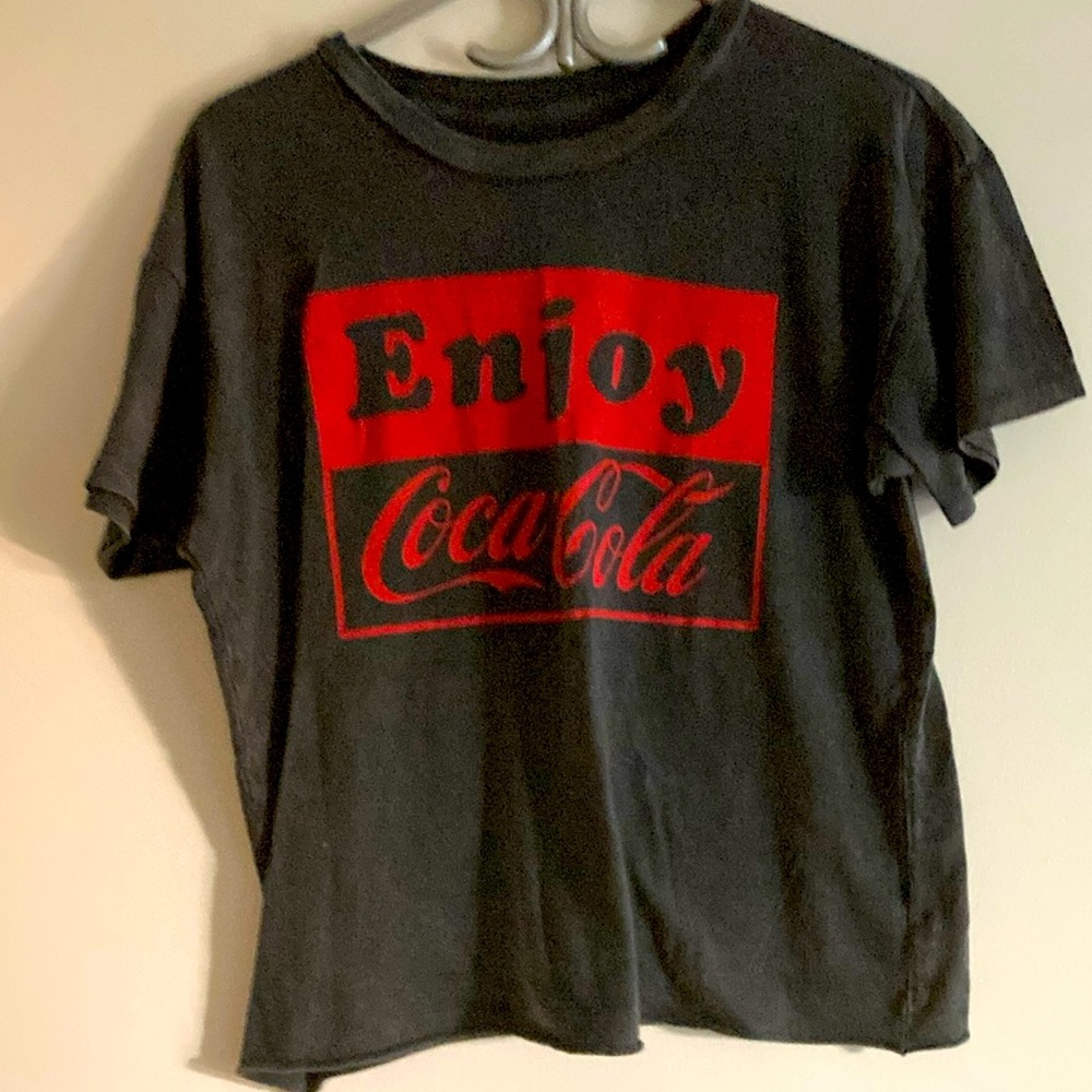 Vintage Coca Cola Black Wash Cotton Tee, Sz M